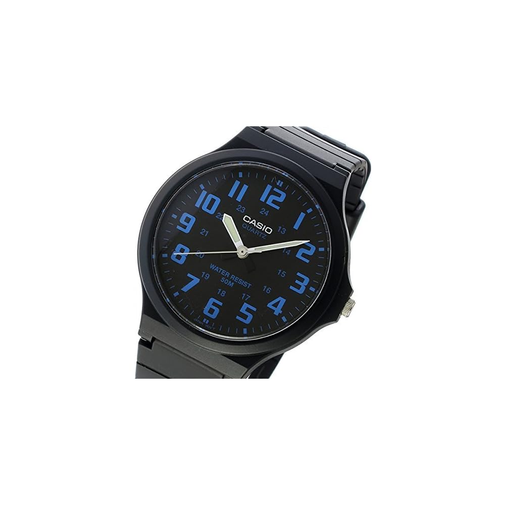 Casio Quartz Unisex Watch MW-240-2BV Black Blue Color Analog Timepiece
