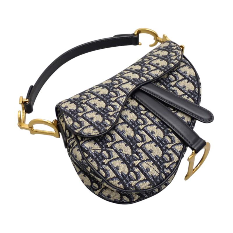 Dior  M0456CTZQ_M928 2WAY bag Navy cotton/leather Women