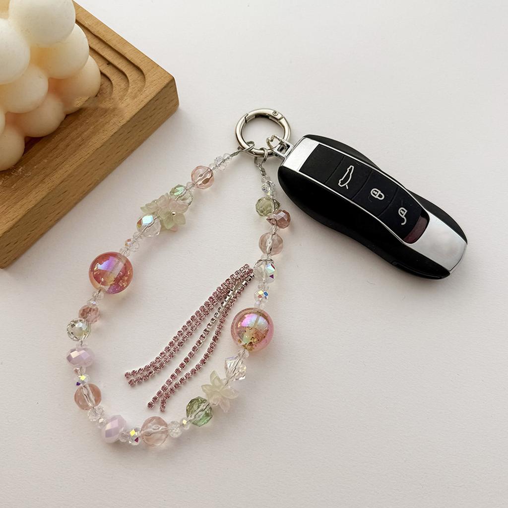 Beaded Camera Phone Strap with Cuteness Butterfly Digital Charm Fashionable Phone Accessory for Phones and Bags