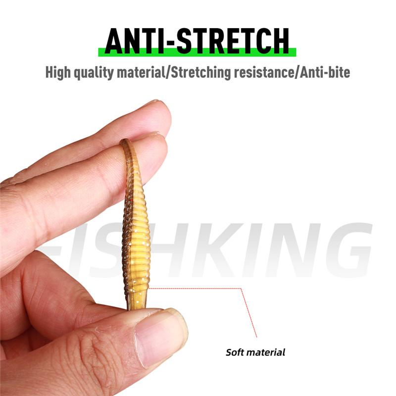 FTK 30 шт., приманка с ножничным хвостом, искусственная приманка, мягкая силиконовая приманка, пластиковая приманка для червячной отсадки