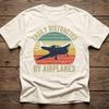 Easily Distracted By Airplanes Retro Airplane Shirt Pilot Gifts for Unisexs Clothing Unisexs Summmer Vintage Aviation Gift T Shirt