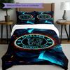 3pcs Duvet Cover Set (1*Duvet Cover + 2*Pillowcase, Without Core),football club.C Print Bedding Set, Bedroom Decor, All‑Season, Birthday Gift