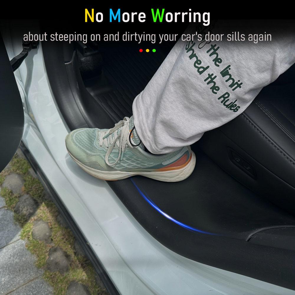 For Tesla Model Y Juniper Model 3 2026 2026 Door Sill Protective Pad Cover Guards Threshold Strip Car Anti Kick Pads Accessories