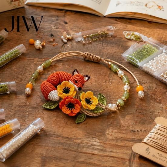 Beaded Animal Pattern Kit DIY Bracelet Making Kit, Beginner-Friendly Bead Craft Relaxing Hobbies for Women Beadwork Jewelry Crafting Set