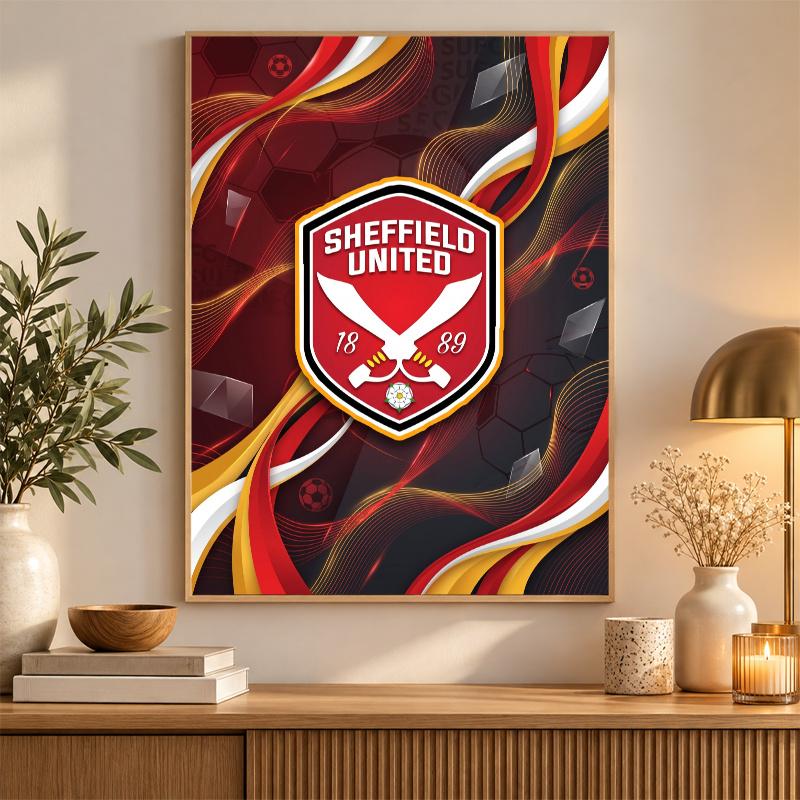 Sheffield United Football Diamond Painting Kit 5D Full Drill DIY Diamond Mosaic Wall Art Home Decor