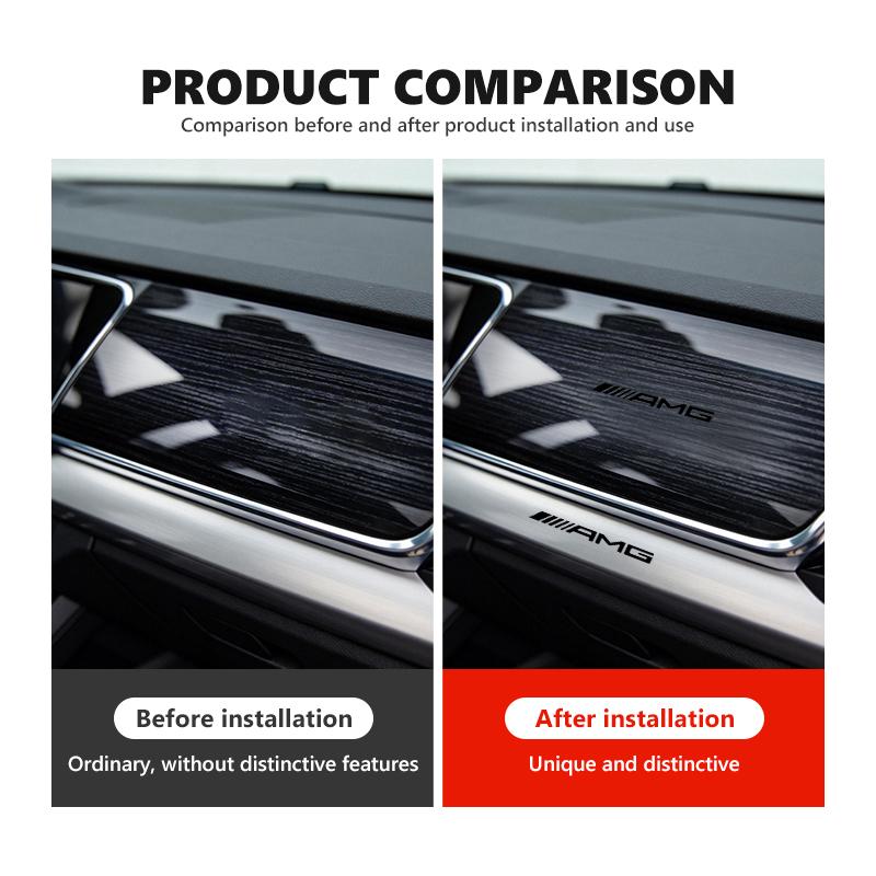 PAD5  Car Stickers Body Glass Center Console Decorative Stickers For AMG Mercedes Benz CITAN VITO SPRINTER CLS SLK W202 W203 W204 W205