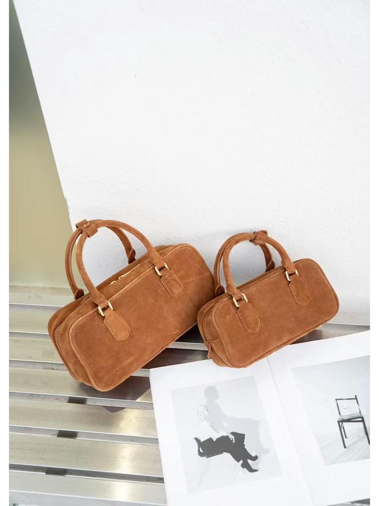 2024 Осень/Зима Натуральная Кожа Замша Портфель Тоут - Верхний Слой Коровья Кожа