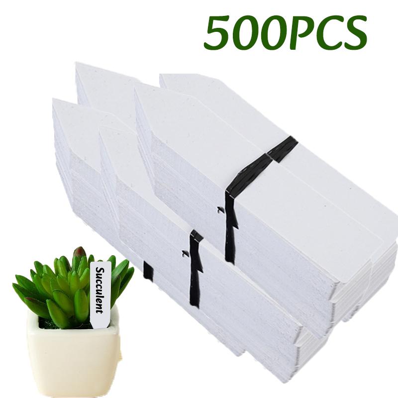 100-500 шт. Бирки-маркеры для растений, Идентификаторы растений, Горшки, Этикетки для идентификации растений, Многоразовые карточки-маркеры для классификации, Бирки-колышки для питомника и сада