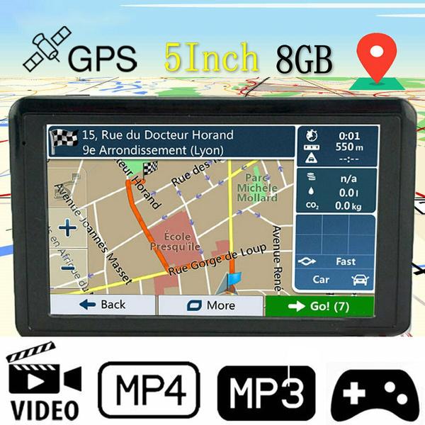 5-дюймовый спутниковый навигатор для автомобиля HGV GPS-навигация Портативные POI Глобальные карты Обновления автомобильного GPS Глобальная карта 20 ГБ
