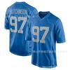 Mens Aidan Hutchinson Detroit Lions 97 Football Jersey - Blue All Sizes