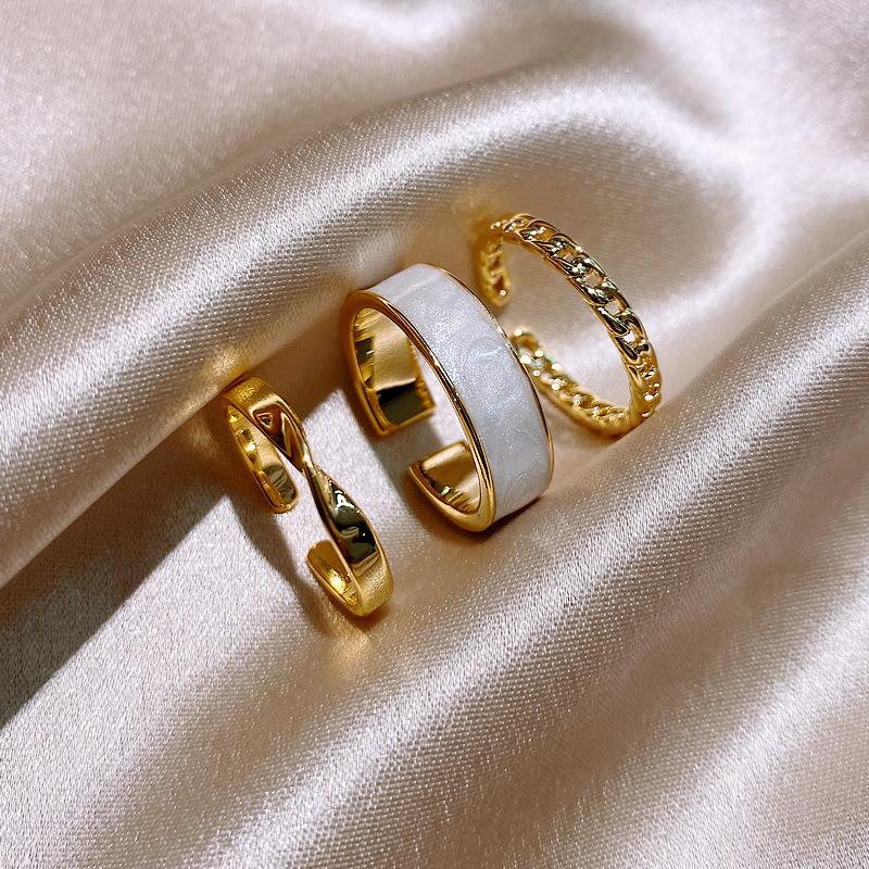 Vintage niche design high-end open ring for women, trendy minimalist style, elegant and simple tail ring
