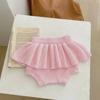 2024 Autumn Infant & Toddler Girls' Pink Knitted Jacket with Pink Ruffle Skirt Pants Set