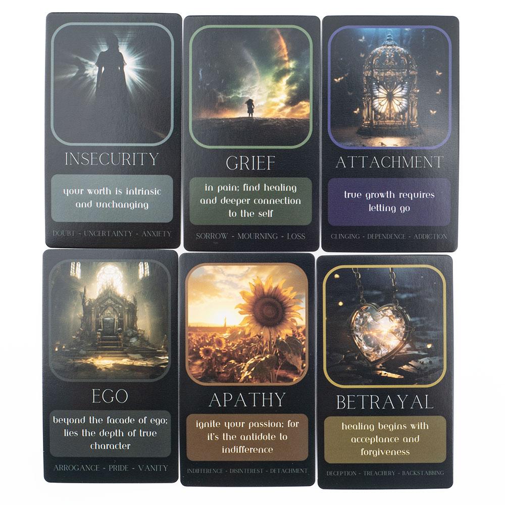 Shadow Work Oracle for Family Party High Quality Fortune Borad Game Deck with 11 English Visions Divination Cards 11.1*6.1cm