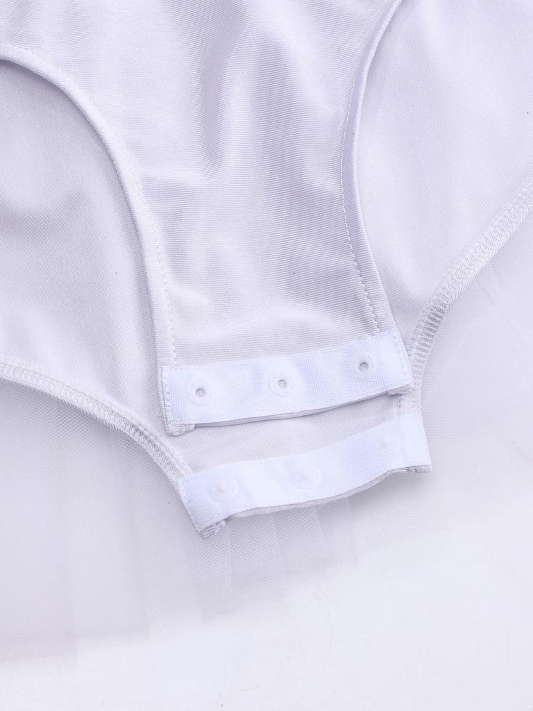 Kids Girls Chocolate Factory Worker Halloween Costume Mock Neck Short Stripe-Cuffed Sleeves Back Cut Puffy Built-In Crotch Press Buttons Dress Braces