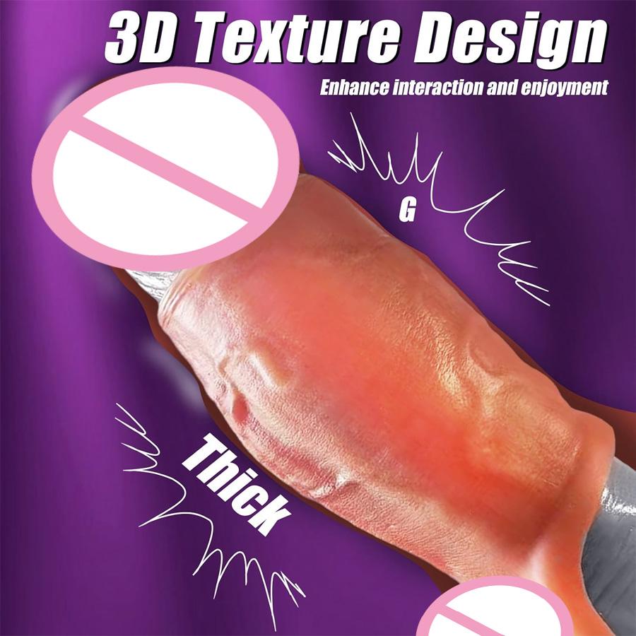 Adult Men Sex Toy Enlargement and Thicken Cock Sleeve Soft Penis Ring Dick Sleeve Delay Ejaculation Lock Sperm Couples Games 18+