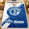 Flannel BlanketSchalke 04 FC Custom Name Text Personalized Soft Warm Throw Blanket Home Decor Gift