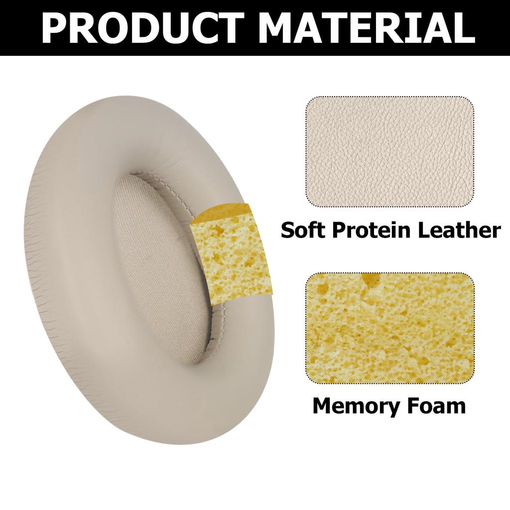 Сменные амбушюры umvowuxa, совместимые с наушниками Sony Soft Protein Leather WH-1000XM4, (Шампанское золото)