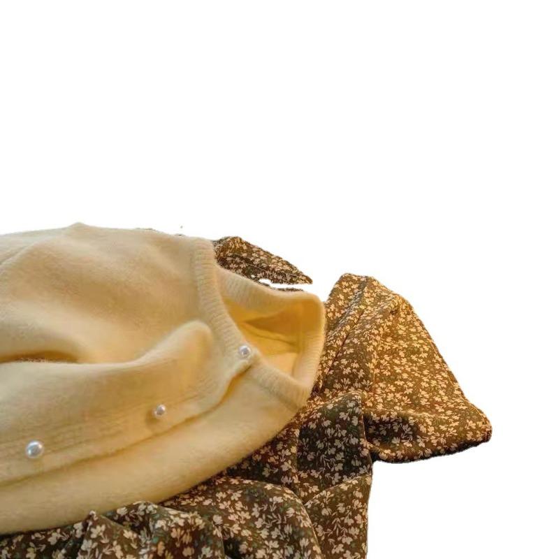 Весенне-осенний вязаный маленький кардиган конфетного цвета с жемчужными пуговицами, женский, уменьшающий возраст, маленький свежий свитер-жакет с длинным рукавом, модный