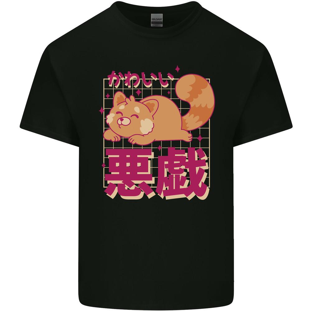 Kawaii Red Panda Japanese Cute Mens Light Cotton T-Shirt Unisex T-Shirt