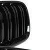 BMW 2 F23 2014- grilles between the headlights (kidneys) left + right set BLACK GLOSSY DOUBLE BAR