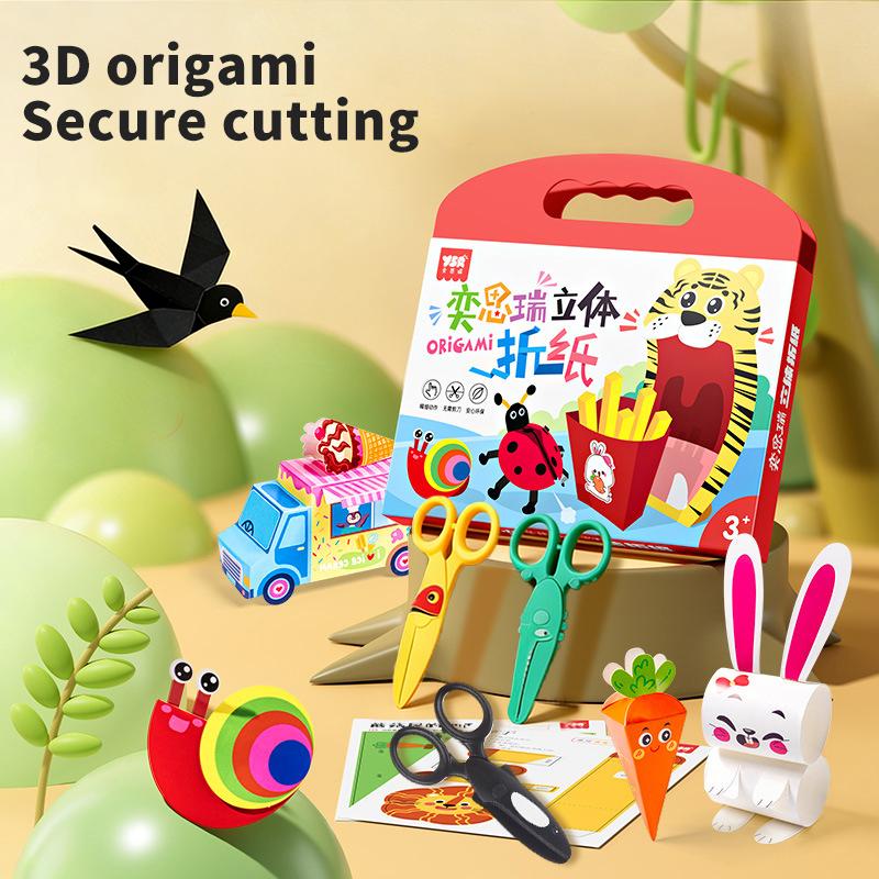1 Набор Новый набор для оригами 3D-оригами Набор бумаги для детей Животные Питомцы Узоры DIY Искусство и рукоделие для начинающих Дети Дети Мальчики Девочки