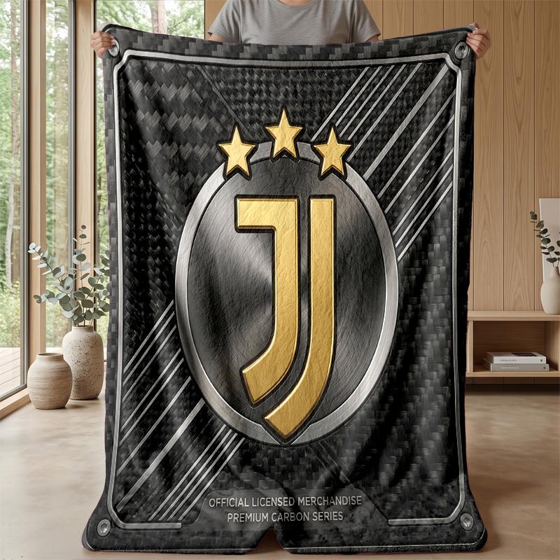 Juventus FC Theme blanket Soft Flannel Blanket Plush Throw Blanket Cozy Sofa Bed Blanket for Home Decor