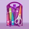 Kids DIY Craft Tool Set Large Hole Puncher And Scissors With Storage Box For School And Home Activities