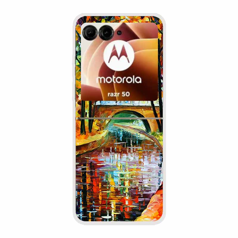 Чехол для Motorola Razr 50 Ultra Пластиковый Жесткий Окрашенный Мультяшный Прозрачная Задняя Крышка Чехол для Motorola Razr 50 5G Жесткий ПК Чехол 50