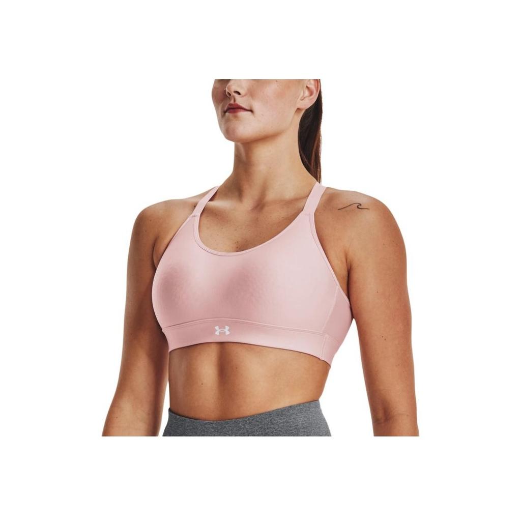 Under Armour Continuum Mid Sports Bra Medium Support Women Underwear Pink 1372559-676
