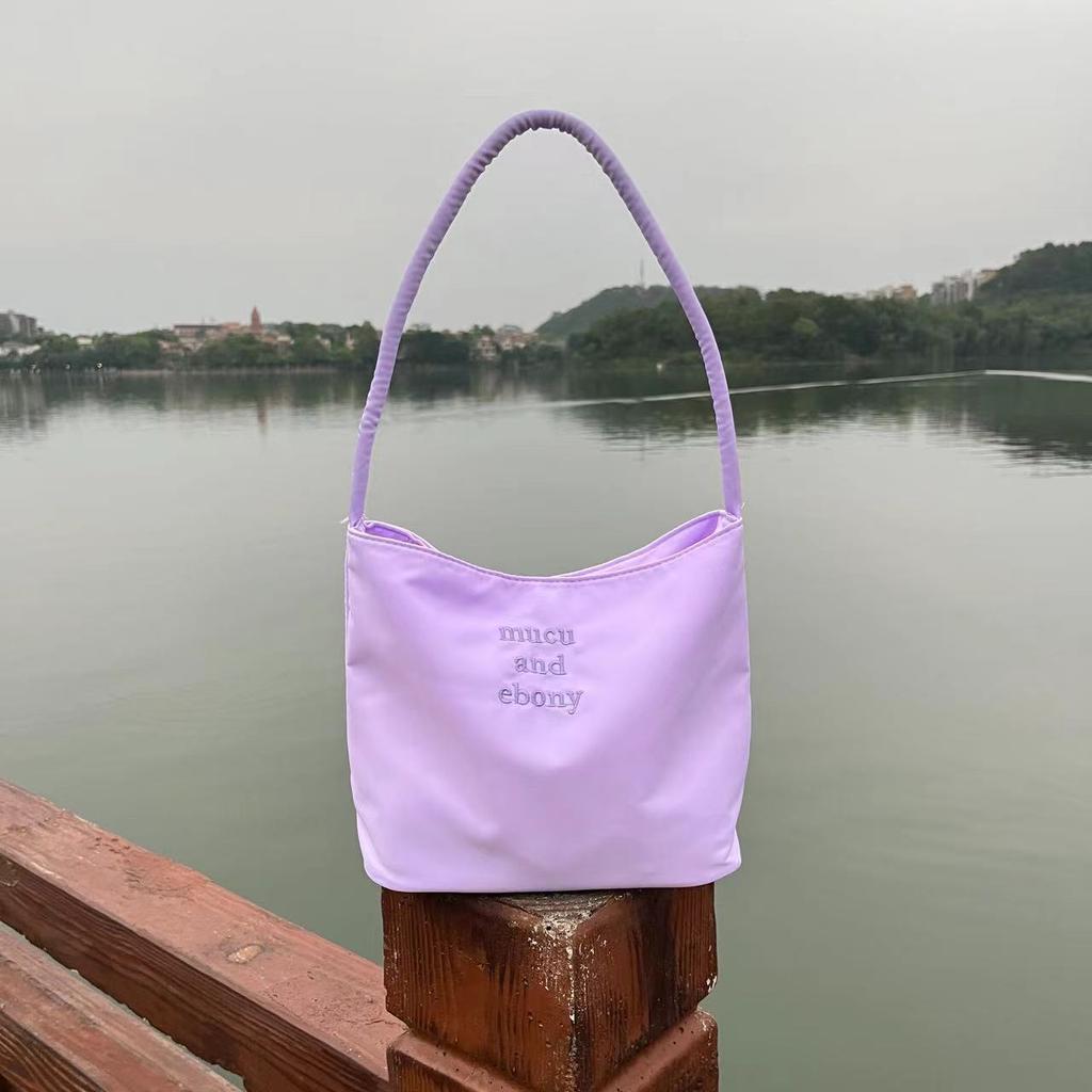 Portable Tote Bag Going Out High-Value Summer Bag Bucket Bag Macaron Color Shoulder Underarm Bag
