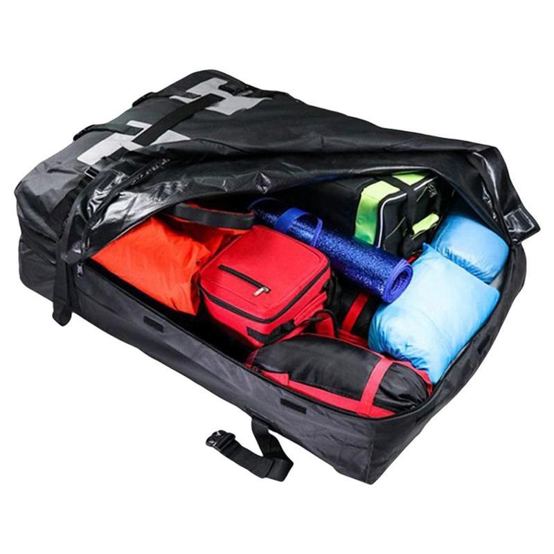 Car Rooftop Cargo Carrier Bag 15 Cubic Feet Car Cargo Roof Bag In Foldable Design 600D Oxford Cloth Waterproof Soft Car Roof Bag