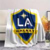 LA Galaxy Printed Flannel Blanket, soft throw for bedroom sofa, washable,soccer fan merchandise, great gift.