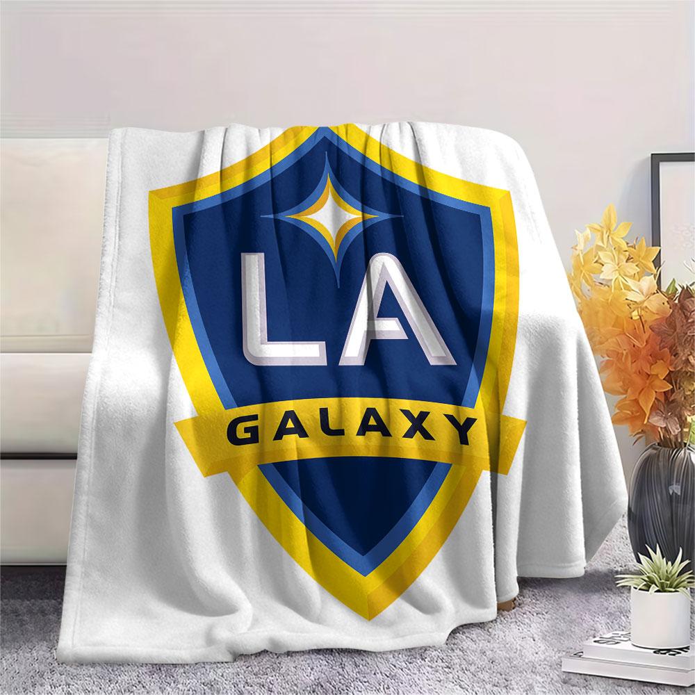 LA Galaxy Printed Flannel Blanket, soft throw for bedroom sofa, washable,soccer fan merchandise, great gift.