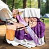 "Magical Sword Art Print: Purple Hair Warrior with Sparkling Blade"Blanket Lightweight Flannel Throw Blanket for Sofa, Bed, Travel, Camping,