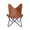 Стул-бабочка с кожаным акцентом BKF для гостиной, складной стул, подарки