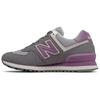 Nb 574 Color Block Ткань Синтетическая кожа Низкие кроссовки для марафона Женские кроссовки Фиолетовый Серый WL574LDB
