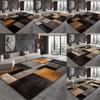 Timeless Black Brown Geometry Carpet for Living Room Decor Bedroom Bedside Soft Floor Mat Home Sofa Coffee Table Nonslip Rugs