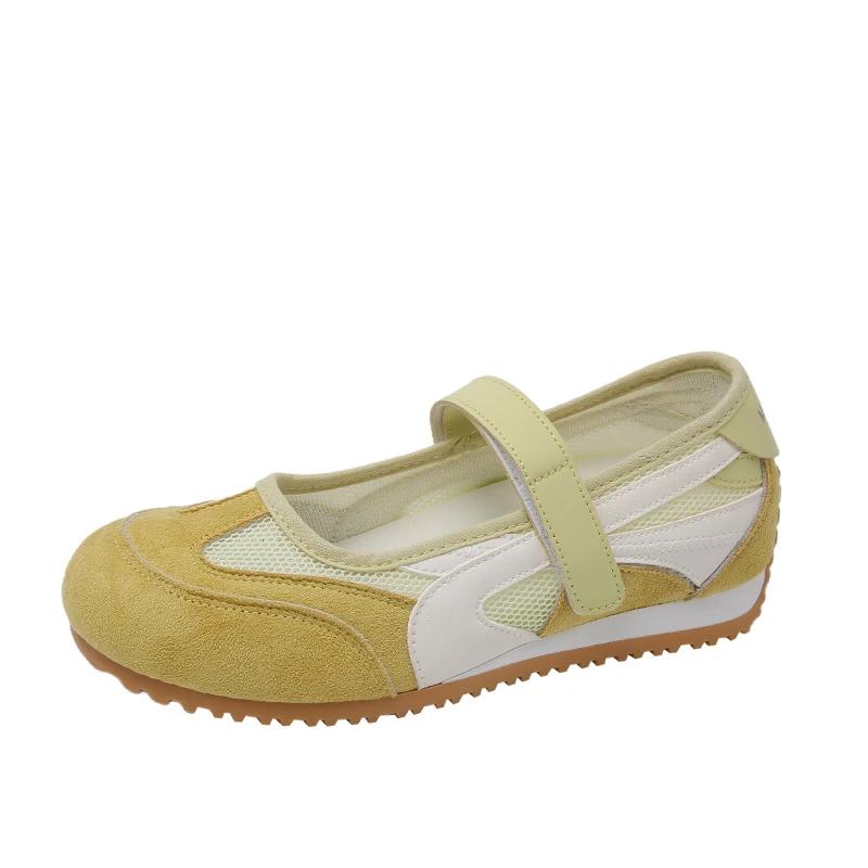 Мода 2025 Лето Женские Вулканизированные Туфли Мэри Джейн Балетки Повседневные Уличные Кроссовки для Ходьбы Удобная Легкая Резиновая Подошва Женские Туфли