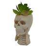Yousheng Хэллоуин Череп Цветочный Горшок Ничего Не Вижу Не Говорю Не Слышу Жуткий Череп Кашпо Домашний Балкон Садовое Украшение Контейнер для Кактусов Суккулентов Растений