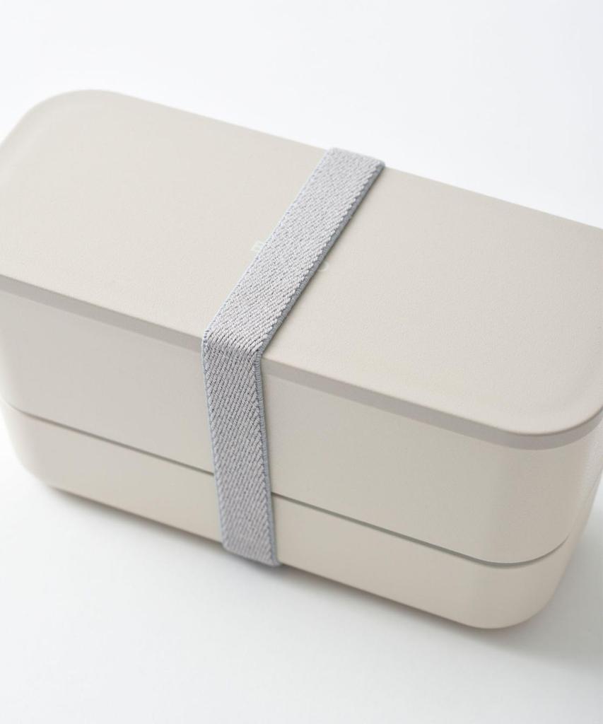 BRUNO Yamanaka Lacquer Lunch Dishwasher and Microwave No Size Two-Tier Box, Two-Tone, Safe, Gray, Included, RBHK013-GY