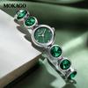 MOKAGO 8159 Новые Элегантные Женские Кварцевые Часы Модный Серебристый Браслет relgio feminino Повседневные Часы для Женщины