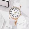 Big Digital Geneva Watch Shell Dial Dress Watch Fashion Quartz Wristwatch  Women