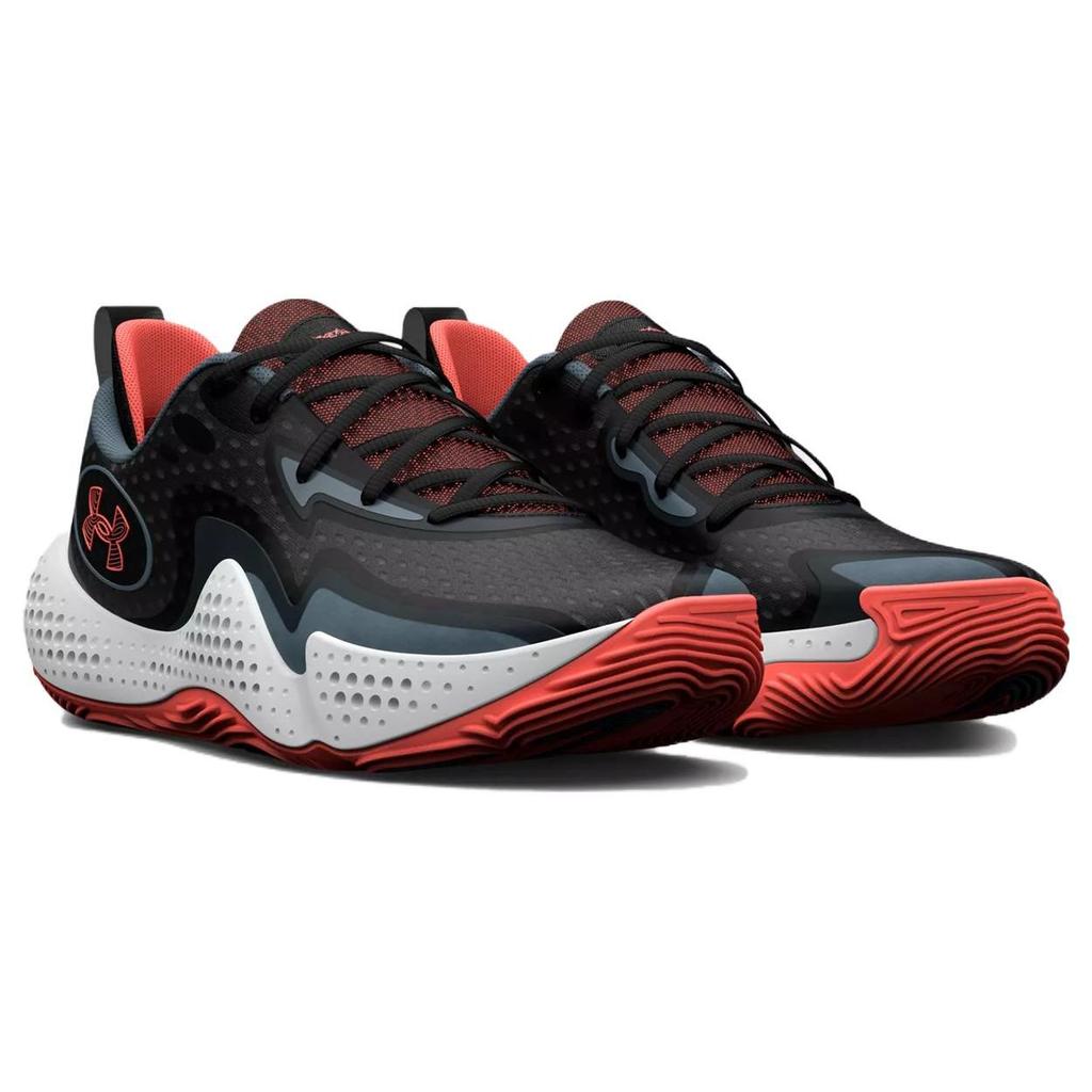 Under Armour Spawn 5 Black Red Unisex Sneakers Gravel 3026285-001