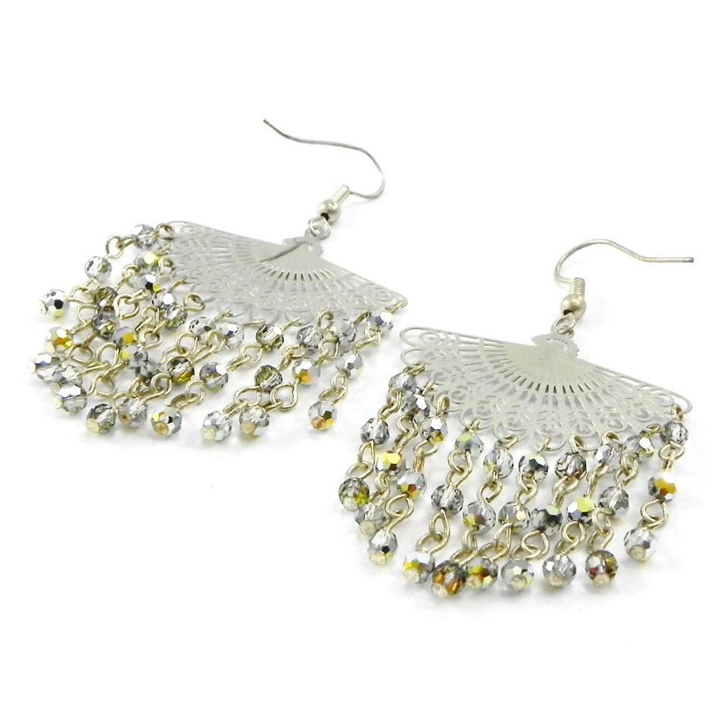 Les Trésors De Lily [E0104] - Дизайнерские серьги «Шехерезада» серые