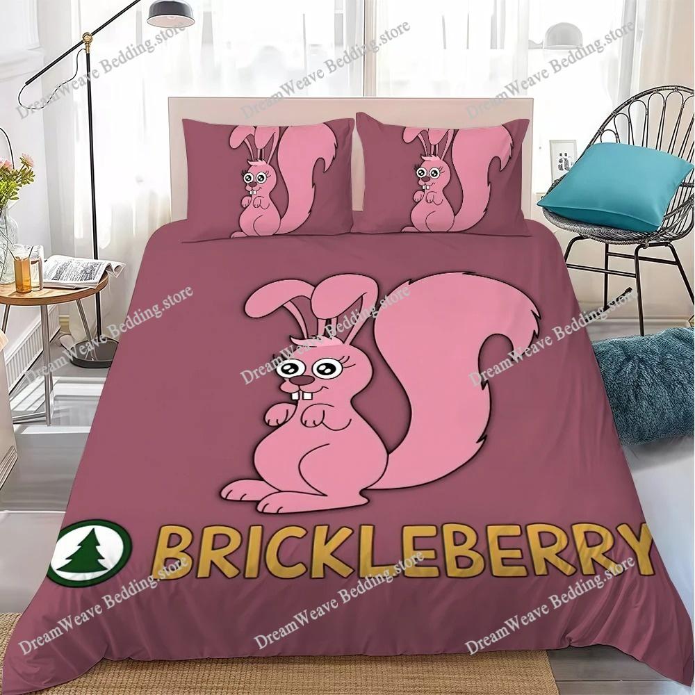 Мультяшный комплект пододеяльника B-Brickleberry Домашний стиль Постельное белье Мягкий Стирка Хлопок Постель Студенческое общежитие Подарок