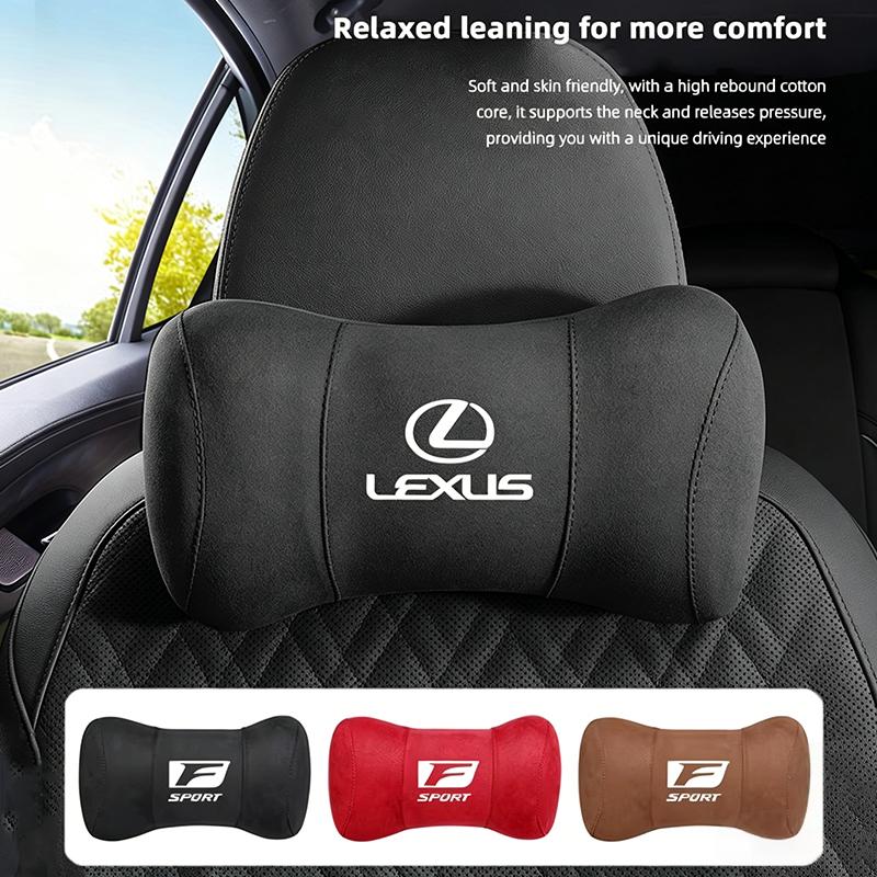 Cqxmpr1 Брелок для ключей автомобиля Lexus / Салон автомобиля Сиденье Замша Кожаная Голова Быка Подголовник Для Lexus F SPORT ES RX NX LS UX LM LX GX LC RZ IS CT LBX.