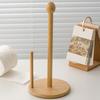 Бамбуковый держатель для бумажных полотенец, деревенский стоячий органайзер для бумажных полотенец, диспенсер для рулонов для кухонной столешницы, ванной комнаты, обеденного стола
