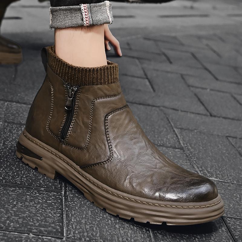 Мужские ботинки для мужчин Модельные кожаные туфли Челси Высокие формальные оксфорды