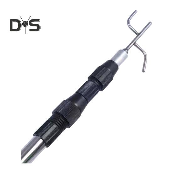 Телескопический захват из нержавеющей стали с крюком для захвата, съемник для штор, сушилка для одежды, съемник для рыболовной сети, портативный грузовой захват для дома