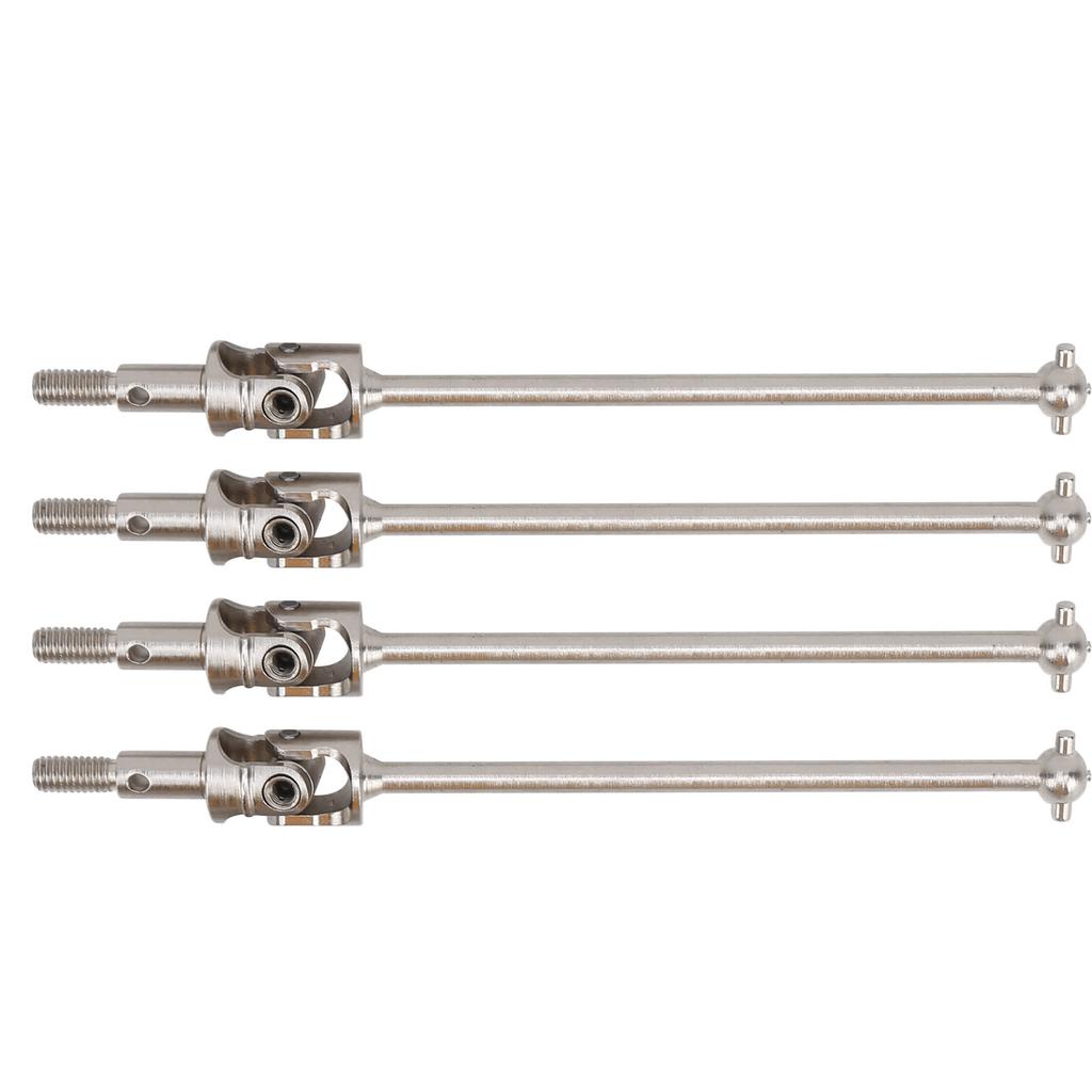 4 шт. Универсальный приводной вал Стальной маятниковый вал Аксессуар для радиоуправляемой машины Подходит для HSP 94111 110 Радиоуправляемая машинаСеребристый